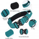 【Hachik】Heavy Duty Tactical Dog Collar with Handle - Soft Padded Collar for Medium and Large Breeds like German Shepherds
