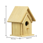 【OHHLA】 Customizable Wooden Bird House for Garden – Perfect for Feeding Birds with Adjustable Size & Color