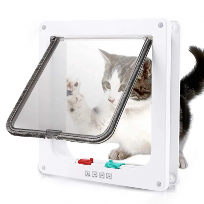【OHHLA】 Two-Way Cat Door – Adjustable Direction Switch for Easy Entry and Exit