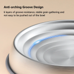 【Hachik】 Automatic 304 Stainless Steel Pet Bowls – Ideal for Small & Medium Dogs, Cats, Food & Water Bowls with Rounded Wave Texture