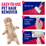 【OHHLA】 Self-Cleaning Reusable Carpet Cat Fur & Pet Hair Remover Roller – Lint Brush for Dogs and Cats