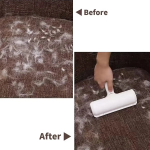 【OHHLA】 Self-Cleaning Reusable Carpet Cat Fur & Pet Hair Remover Roller – Lint Brush for Dogs and Cats