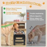 【Hachik】Adjustable Height Dog Bowl Stand – Provide Your Pet with a Comfortable and Healthy Feeding Experience